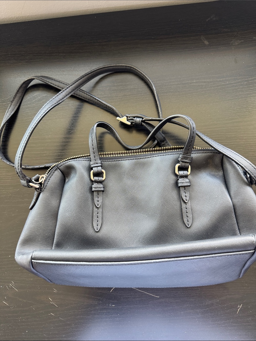 Coach Black Leather Shoulder Bag with Removable Strap - Picture 2 of 3